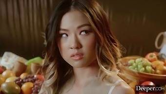 Mona And Four Other Asian Babes In A Wild Reverse Cowgirl And Deep Throat Action