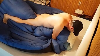 Friendly Masturbation To Orgasm While Hugging Stuffed Animals Under Blanket