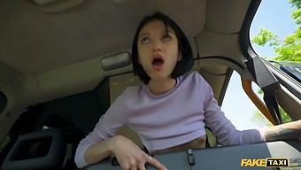 Russian Babe Gets Her Pussy Pumped In The Backseat Of A Taxi