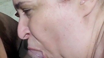 Middle-Aged Woman Gives A Young Courier An Oral Pleasure
