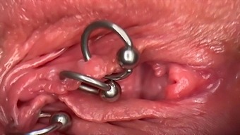 Intense Macro Of My Pierced Pussy And Clit, Leading To Self-Penning