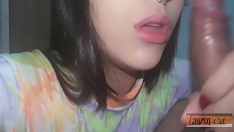 Brazilian Brunette Receives Facial From Multiple Men