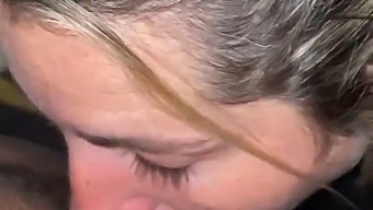 Blonde Bombshell Indulges In Interracial Oral Pleasure With A Black Stud