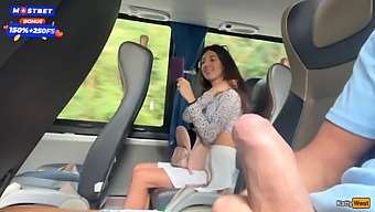 Katty West'S Public Bus Cock Jerking Scene In High Definition